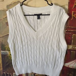 Forever 21 Cable Knit Sweater Vest
